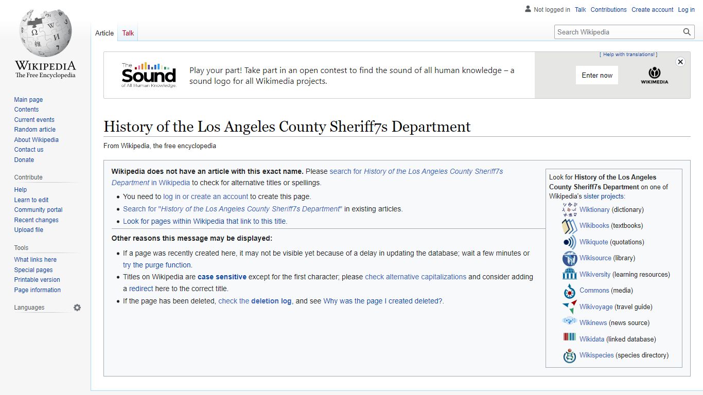 History of the Los Angeles County Sheriff's Department